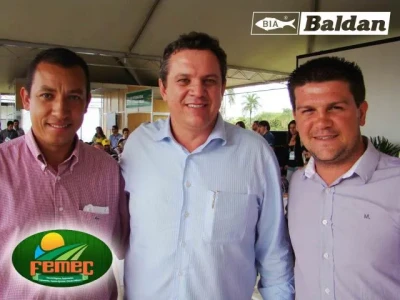 Batista ao lado dos Srs. Marco Antônio e Marco Aurélio do MDA - Ministério do Desenvolvimento Agrário.