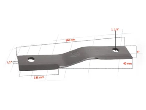 Cuchilla 540 mm x 100 mm x 12 mm